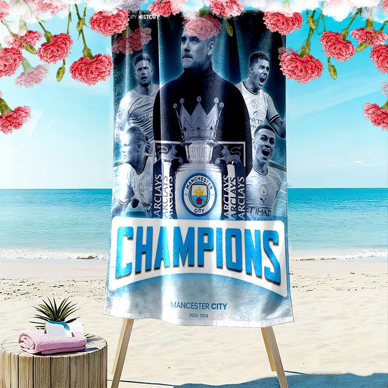 The Blues Print Beach Towel, Large Soft Quick Dry Towel for Beach Camping Swimming