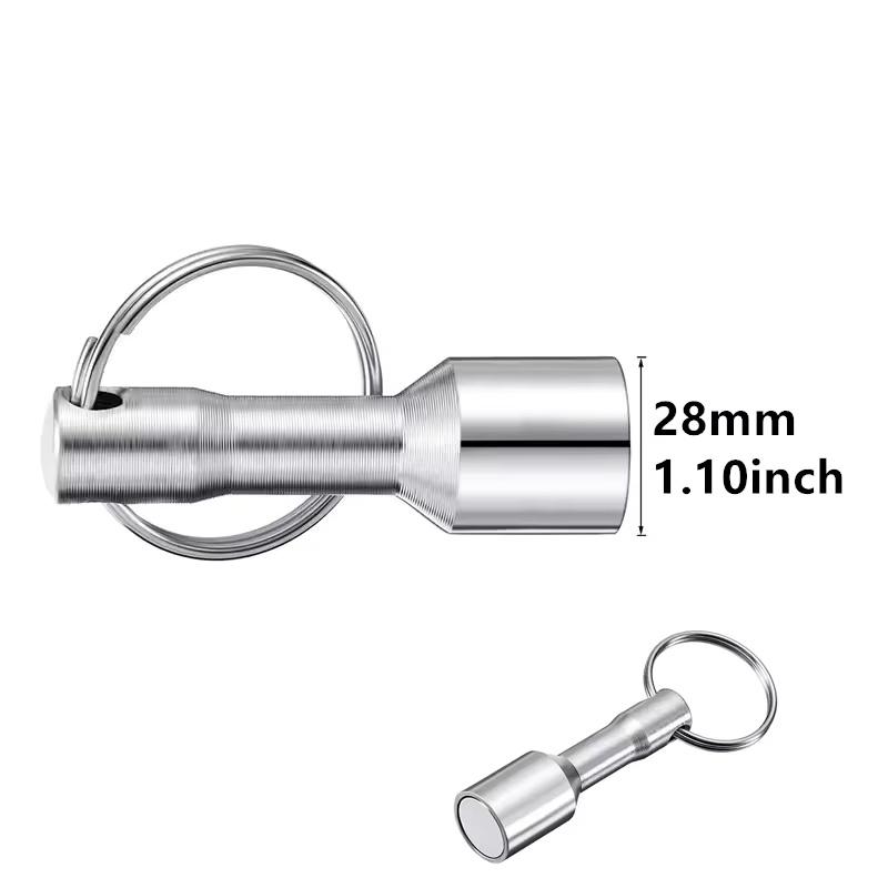 Super Strong Magnetic Pocket Metal Magnet for Detecting Car Keys, Detachable Keychain Ring, Hanging Bracket Hook, Portable Outdoor Tool