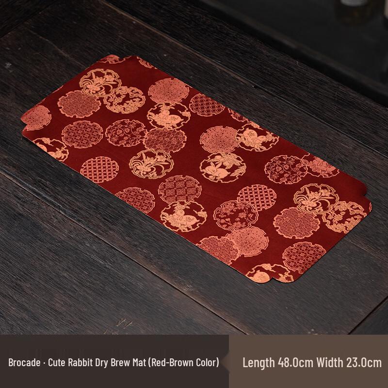 Zen Brocade Rabbit Tea Table Mat