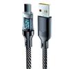 120W Dual-Head Type-C Fast Charging Cable with Digital Display for Huawei & Apple