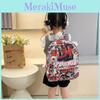 Cartoon Kids School Bag With Breathable Nylon Material For Daily Use