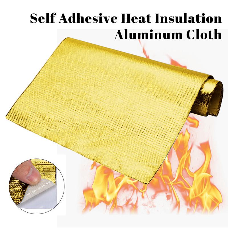 Gold Fiberglass Heat Insulation Tape Fireproof High-temperature Resistance Protective Film Sound Shield Cloth Car