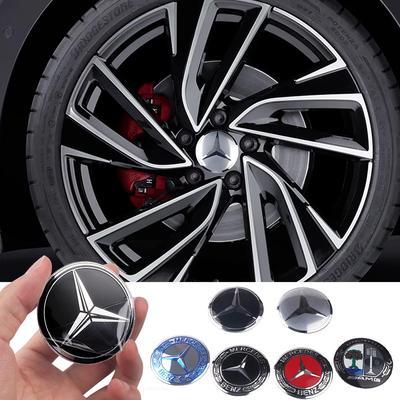 AAVO1 Hot 56/60/65mm Car Wheel Center Hub Cap Sticker Decal for Mercedes Benz A B C E M R G S Class Exclusive AMG W108 W124 W126 W140