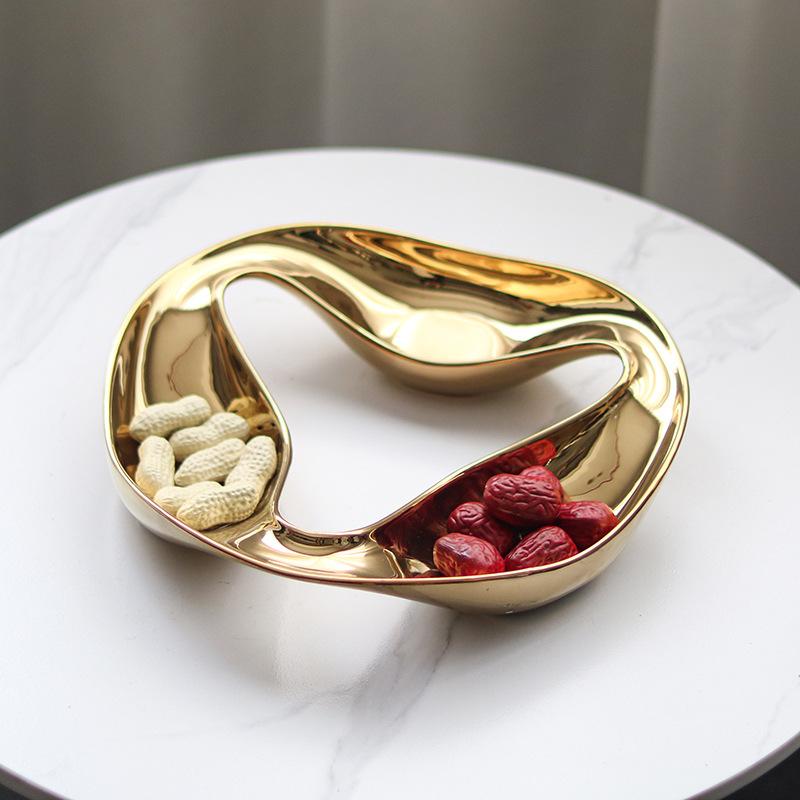 Art Dried Fruit Bowls Irregular Fruit Candy Bowls Snack Plates Hotel Set Creative Exhibition Hall Decorations Storage Tray