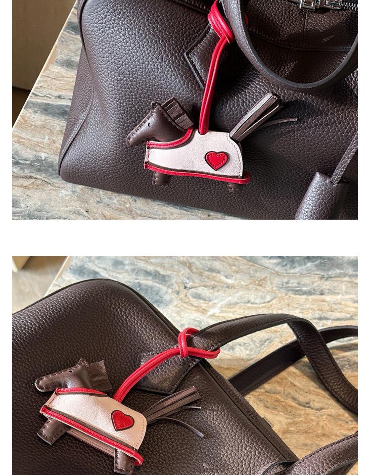 Love Heart Leather Pony Charm Keyring & Ornament Cape