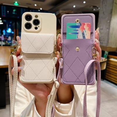 Чохол-гаманець для Xiaomi Redmi A3 13C 12 12C 10 Note 13 12 11 Pro Mi 13T 14 Stand Crossbody Lanyard Strap Cover For Samsung S24 S23 Ultra A15 A25 A35