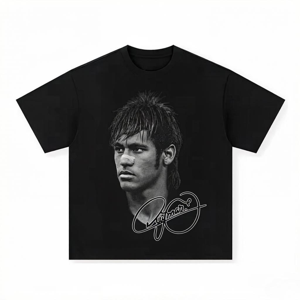 T-shirt a maniche corte con stampa Neymar 2026 Estate e logo CBF Adatta sia a Unisex che a Unisex Tendenza Maglietta per tifosi di calcio