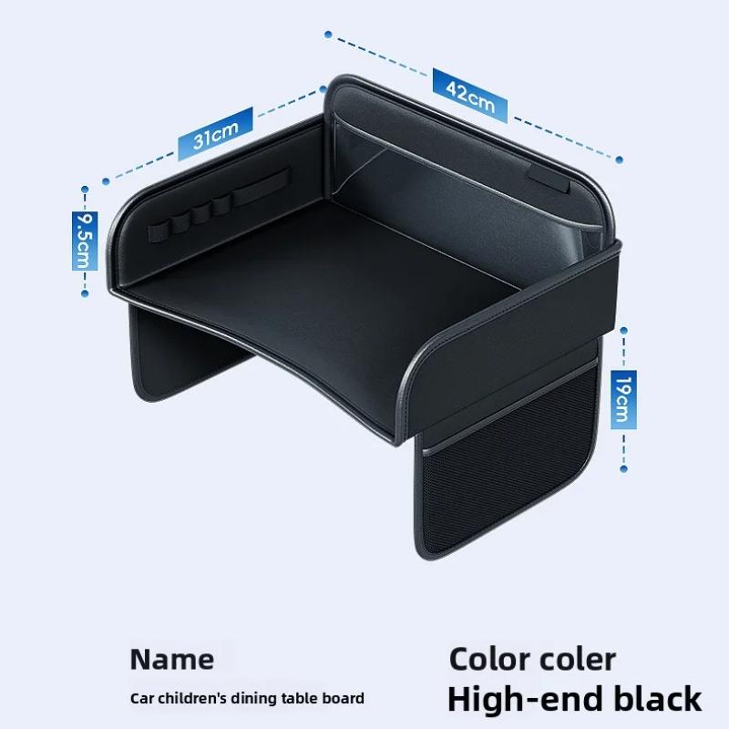 

Child Car Dining Drawing Table Leather Universa Safety Seat Tray Backseat Children Table Tool Toys Phone Storage Pocket Lap Desk чорний