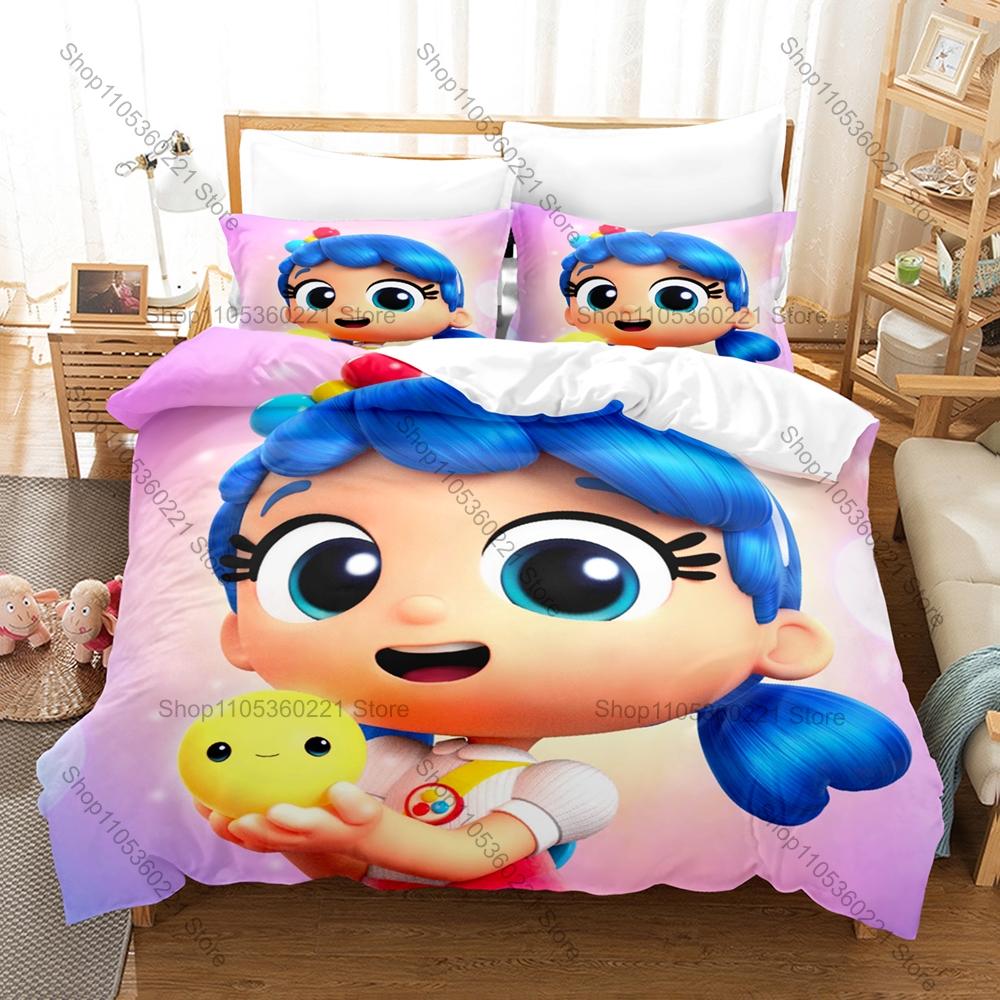 Cool True and the Rainbow Kingdom Themed 3PCS Bedding Set Vivid Rainbow World Art Print Cozy Microfiber All Season Bed Set