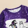 Halloween Cartoon Baby Kinder Mädchen Shirt Top und Schlaghose 2PCS Outfits Kleidung für 1-6 Jahre