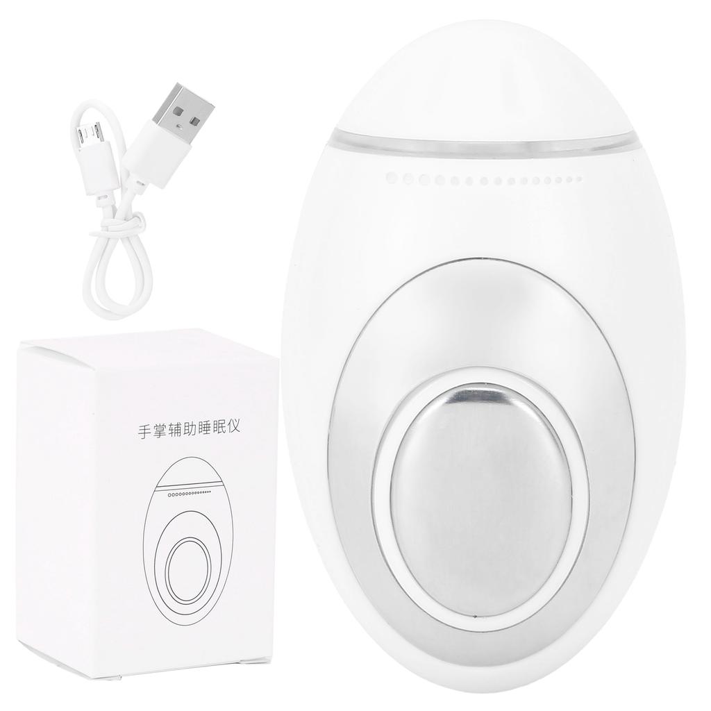 Mini Sleep Device 2Mode USB Charging UltraLight Material Portable Sleep Instrument for Home(Blanc )