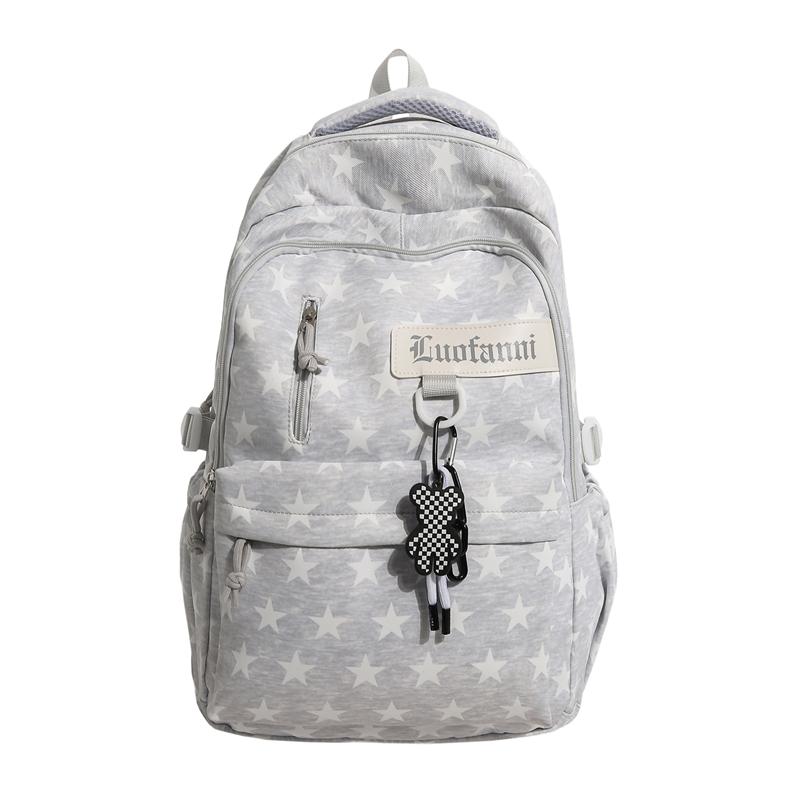 College Style Student Schoolbag Star Printed Large Capacity Backpack