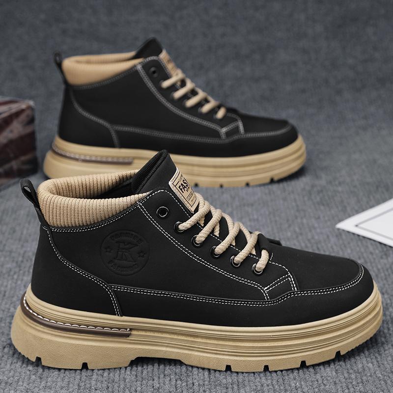 Herren-High-Top-Schuhe Mid-Top Martin-Stiefel Werkzeugschuhe Lokomotivschuhe Outdoor vielseitige lässige Wanderschuhe