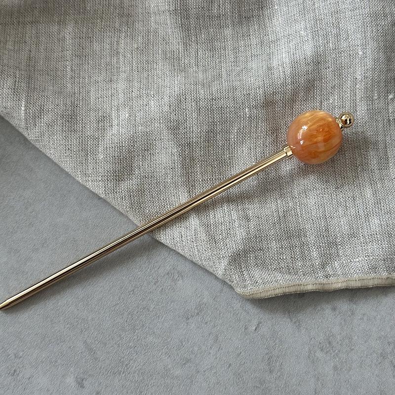 

Китайский стиль Винтажные палочки для волос для женщин и девочек Модные металлические заколки для волос в форме палочек для еды Булавки Ювелирные изделия Аксессуары для волос оранжевый