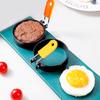 Non-stick Egg Frying Pan with Silicone Handle and Stainless Steel Ring