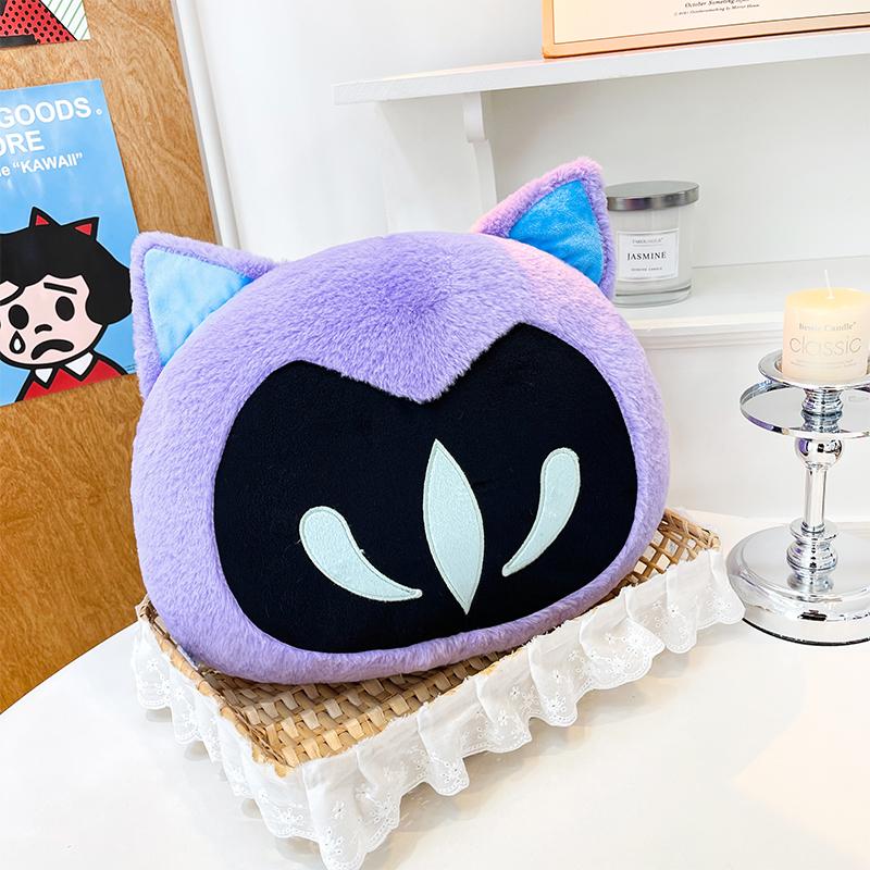 Nieuw Groot Formaat 110Cm Valorant Omen Schaduw Kat Pluche Speelgoed Fanmade Geïnspireerde Karakter Knuffelpop Spel Cadeau Voor Gamers Verzamelaars