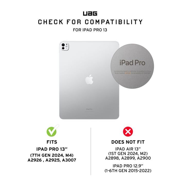 Étui de protection pour ipad pro 13" folio metropolis se uag noir