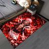 Fantasy Warrior Rug with Red Background Suitable for use as an anti-slip game mat for living room and bedroom sofas