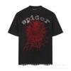 Sp5der 3D Puff Print Graphic Tee Men Loose Fit Cotton Short Sleeve T-Shirt Casual Wear