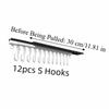 Push and Pull Sliding Rail S Hooks Stainless Steel Non Punching Wall-mounted Jewelry Display Removable Hooks Anti-Tangle