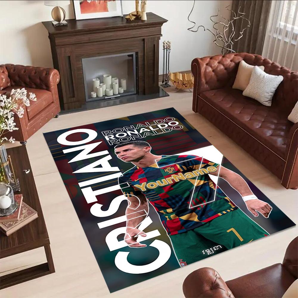 Cristiano Ronaldo 5 Customized Name Carpet Design for Dining Room Decorate Room Kitchen Living Rooms Antislip Carpet Office Home Decor