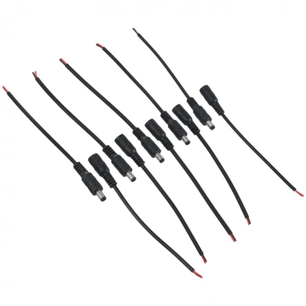 For Connecting LED Light Dc Power Cord Connector 5 Pairs