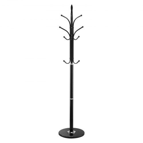 VEVOR Coat Rack Freestanding, Coats Tree Stand with Stable Marble Base & 6 Hooks, Free Standing Hall Coat Rack for Entryway, Bedroom, Office