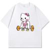 Cotton Breathable Childrens Tshirt Summer Pink Muscle Printed Parent Child Wear Unisexs and Womens Short Sleeves