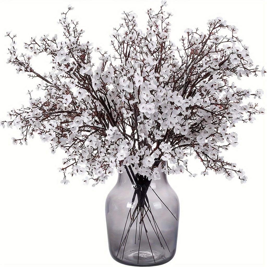 Artificial Flowers Cherry Blossoms Bouquet Fake Flowers Wedding Decoration for Home Decor Faux Branch Vases Flower Arrangement