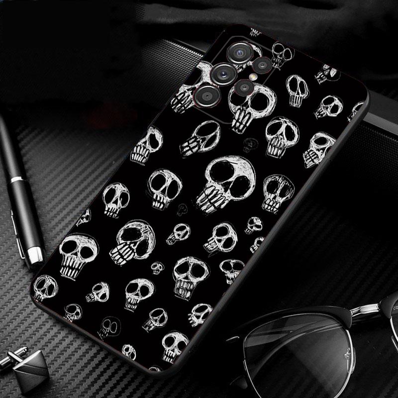 Phone Case For Samsung Galaxy S25 S24 S23 S22 S21 Ultra S24 S23 S22 S21 S25 Plus S24 S25 FE Skull