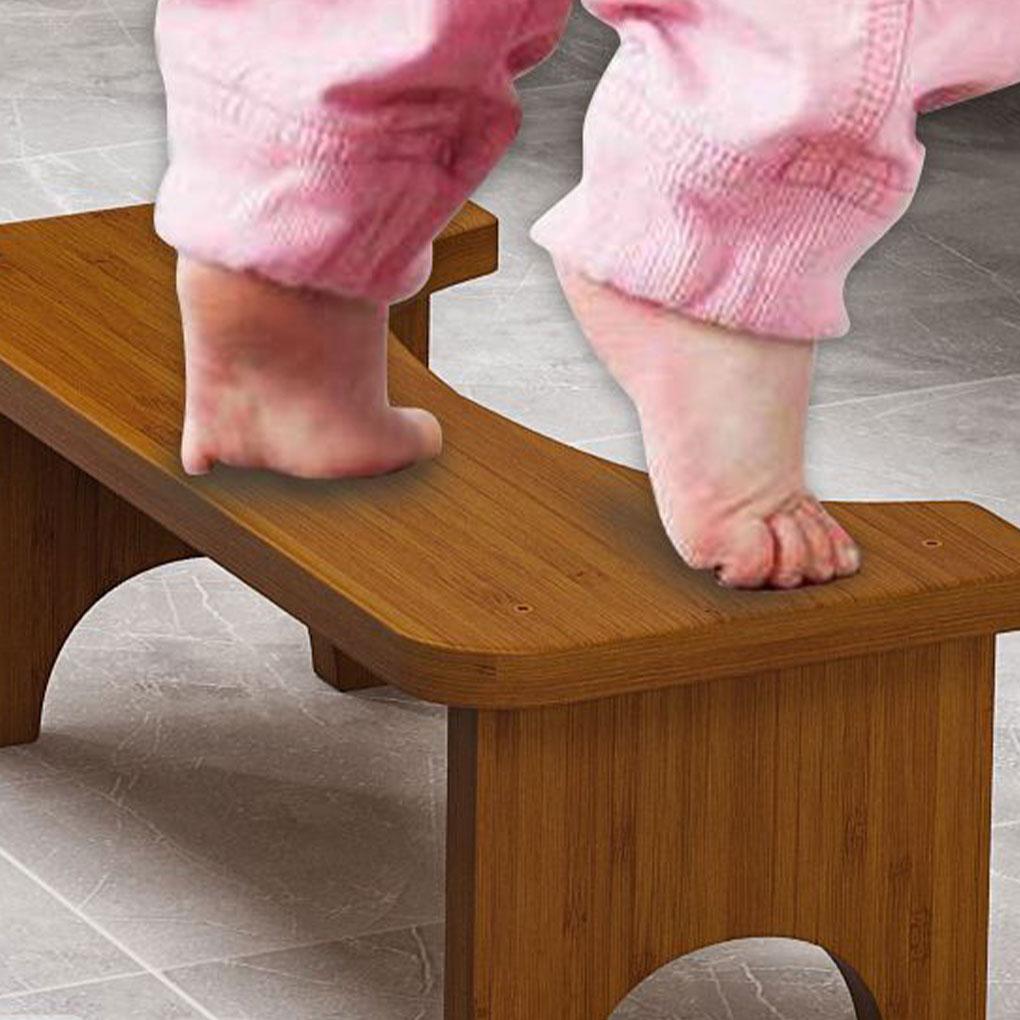 Sgabello da WC in Bambù Spazzolino da WC Sedile Vasino Antiscivolo Poggiapiedi per Bambini Incinte Bagno Anziani Sgabello da Accovacciamento Casa Viaggio Sedile per Cacca Bambino