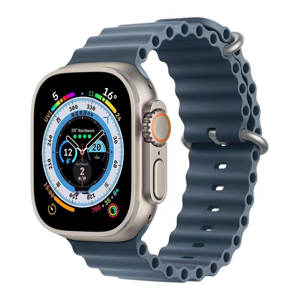Ремешок из двухцветного силикона Apple Marine для часов 8/7/SE/Ultra Sports