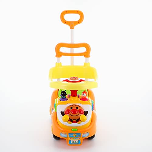 AGATSUMA Anpanman Yokubari Busy Car with Push Rod + Guard (Target Age: 10 Months To 5 Years Old)