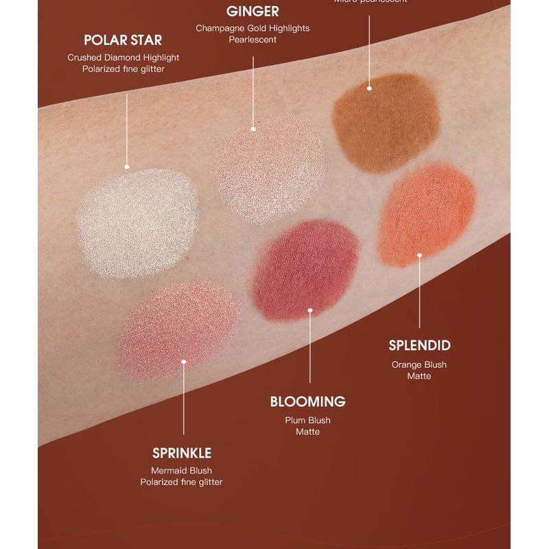 IMAGIC - Paleta Abrangente de Iluminador, Blush e Contorno