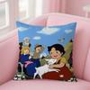 Heidi Peter E Nonno Alpi Capra Montagna Federa Quadrata Stampa Double-Sided Corto Peluche Cuscino Divano Copricuscino Camera da Letto