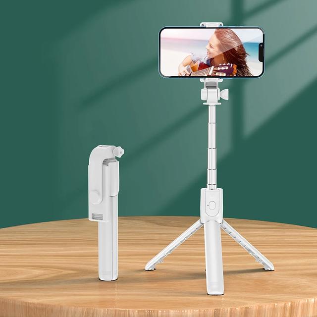 Bezdrôtový stojan na statív so selfie tyčou s ľahkým diaľkovým ovládaním Bluetooth pre rozšíriteľný statív pre mobilný telefón iPhone Tiktok Live Streaming