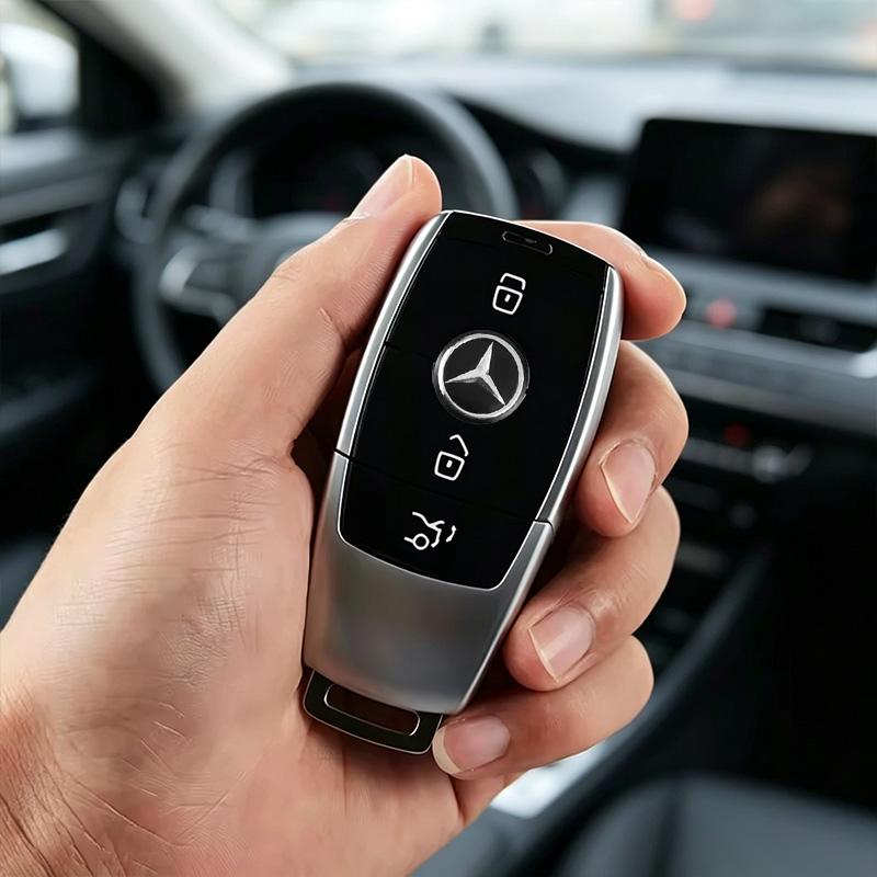 Car Key Shell Sticker Car Key Remote Fob Decal For Mercedes Benz AMG A C E S Class W203 W220 W206 W205 W211 C260 Car Accessories OQ1