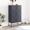 VidaXL Buffet Anthracite 68,5x38,5x123,5 Cm Steel, Cabinet, Sideboard, Storage Cabinet, Cupboard, Sideboard 846490
