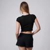 European and American women's clothing summer new pure desire wind round neck hollow strap waist slim jacket