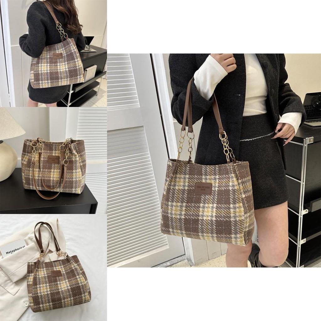 Fashionable Womens Large Capacity Brown Shoulder Bag With Unique Street Style Elements