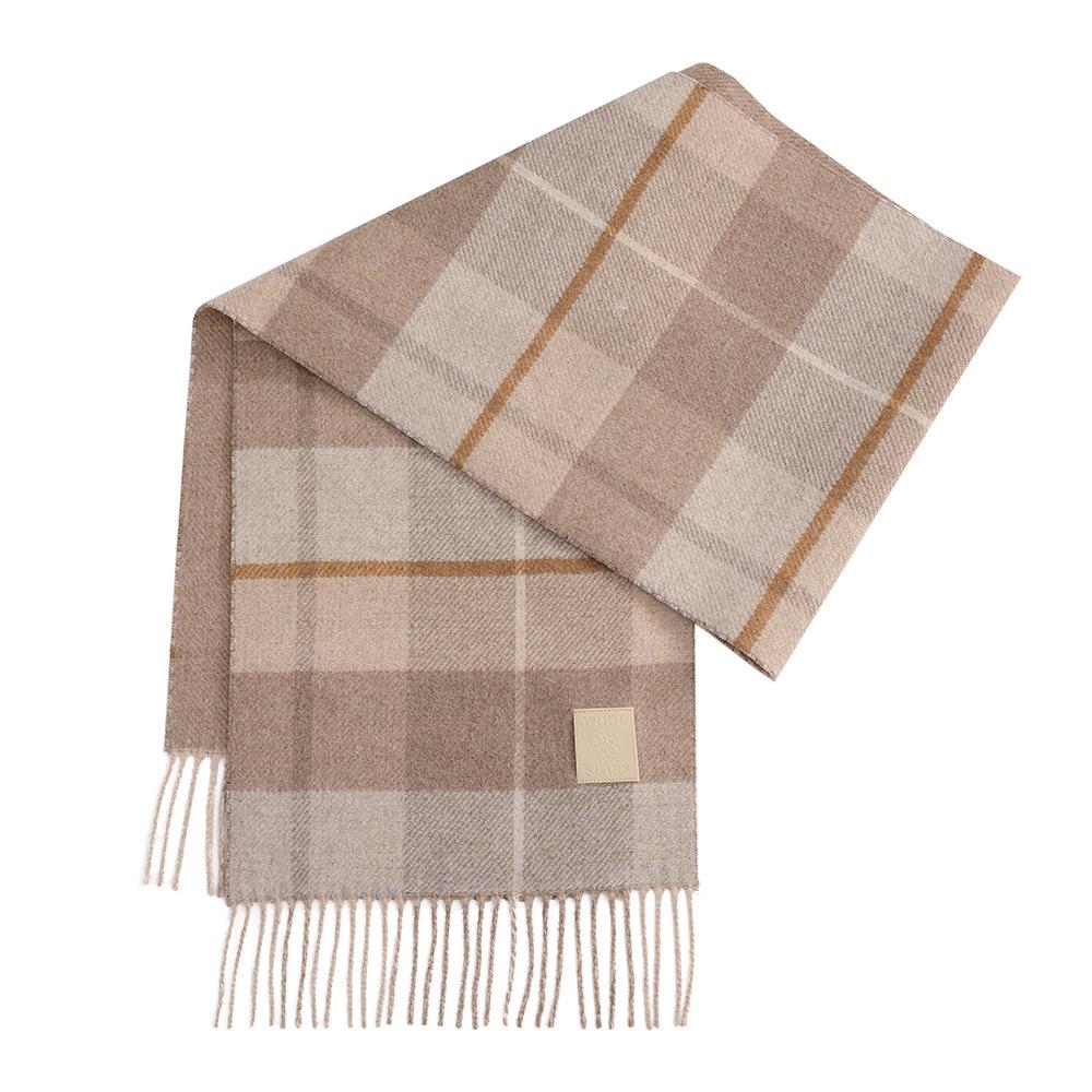 New Fashion Plaid 11 Scarf Women's Autumn and Winter Warm Tassel Shawl Versatile Student Scarf Men
