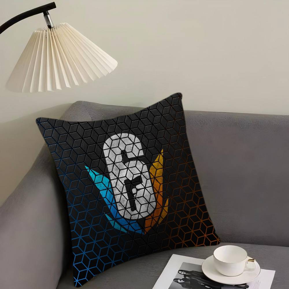 

R-Rainbow Six Siege Maple Design Cushion Cover Happy Autumn Harvest Decor Holiday Decorati Pillow Cover 12x12Inch