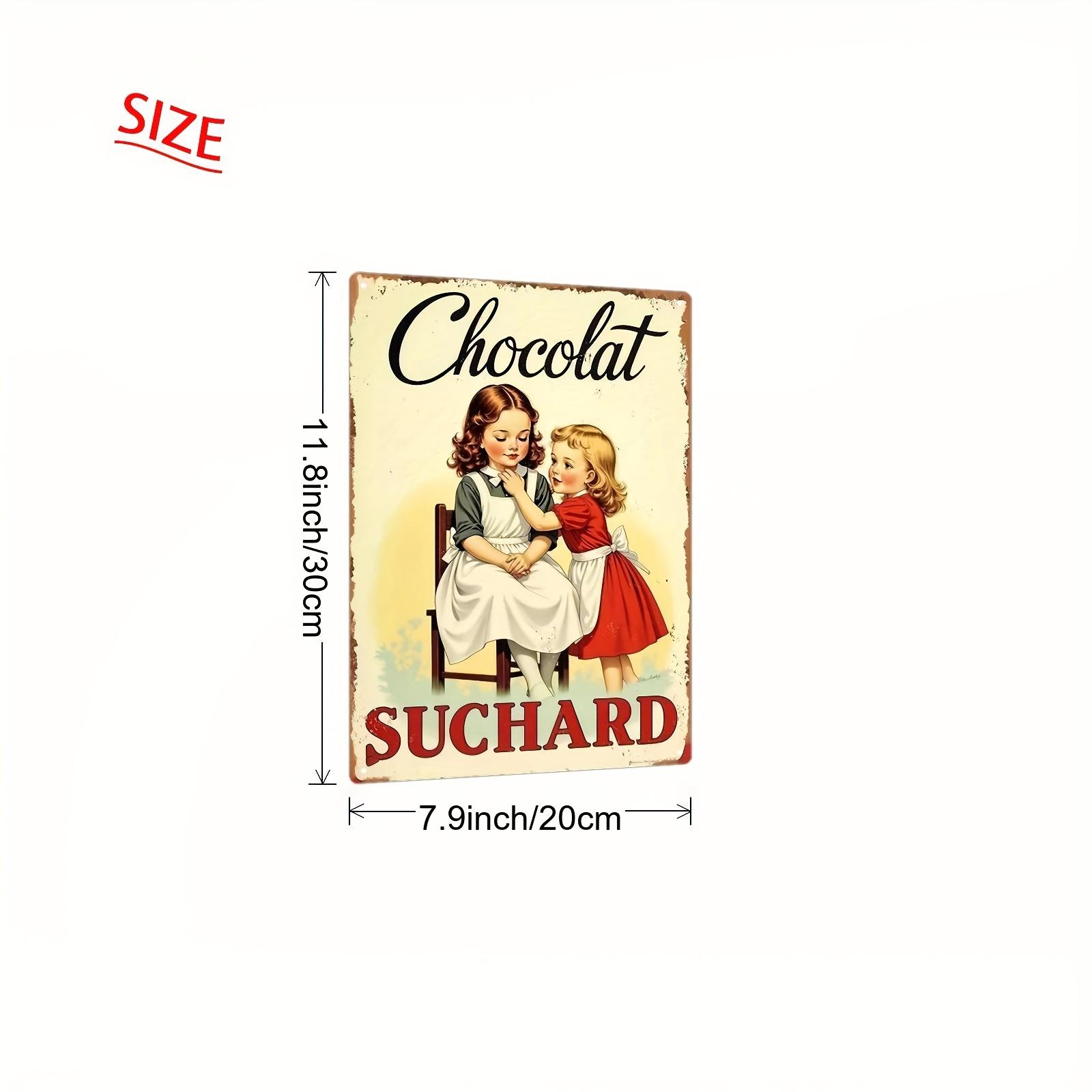 

Vintage Style Iron Tin Sign Retro Chocolate Kids Wall Art Decor Metal Plaque Kitchen Decoration Mothers Day Perfect Gift 20x30cm（7.8x11.8inch）