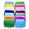 39.37Inch White Ostrich Feather Trim Ribbon, 8-10Cm Feathers Fringe Diy Crafts, Sewing, Clothing , Party Wedding Decorations