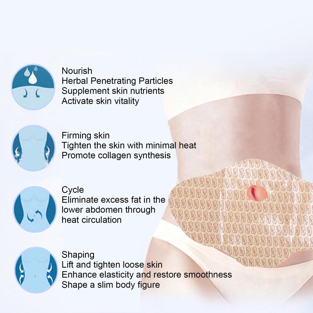 5pcs Professional Herbal Extract Navel Patch Portable Belly Body Shaping Slimming Patch