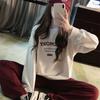 Women Long Sleeve O Neck Loose Pullovers Female Tops Solid Color Sweatshirts
