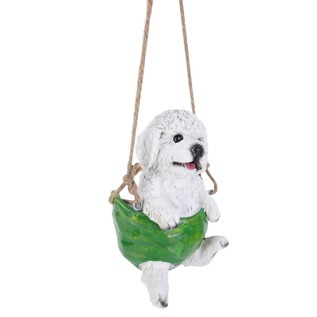High Simulation Resin Garden Landscape Animal Swing Dog Lawn Figurine Decoration Craft