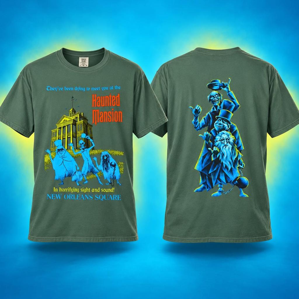 Haunted Mansion Ride Poster T-shirt | New Orleans Square Theme