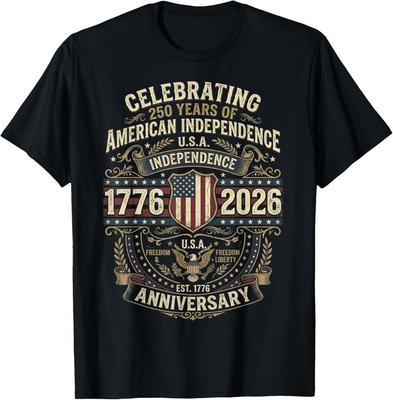 250° Anniversario USA 250° Bandiera USA Patriottica 4 Luglio T-Shirt