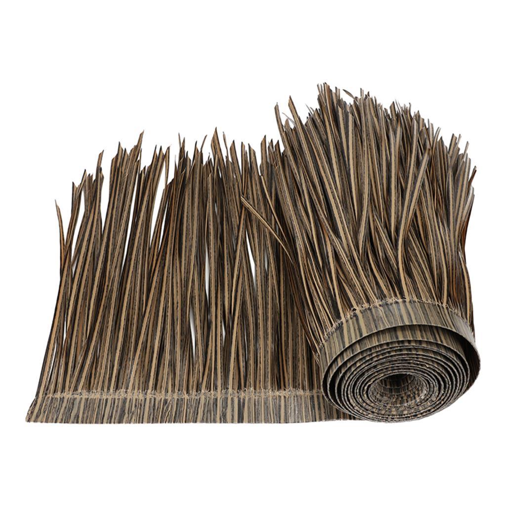 Straw Roof Thatch Panel Palm Thatch Roll Simulation Accessories Ornament Multi Use 39inx20in Grass Skirting Roof for Bar